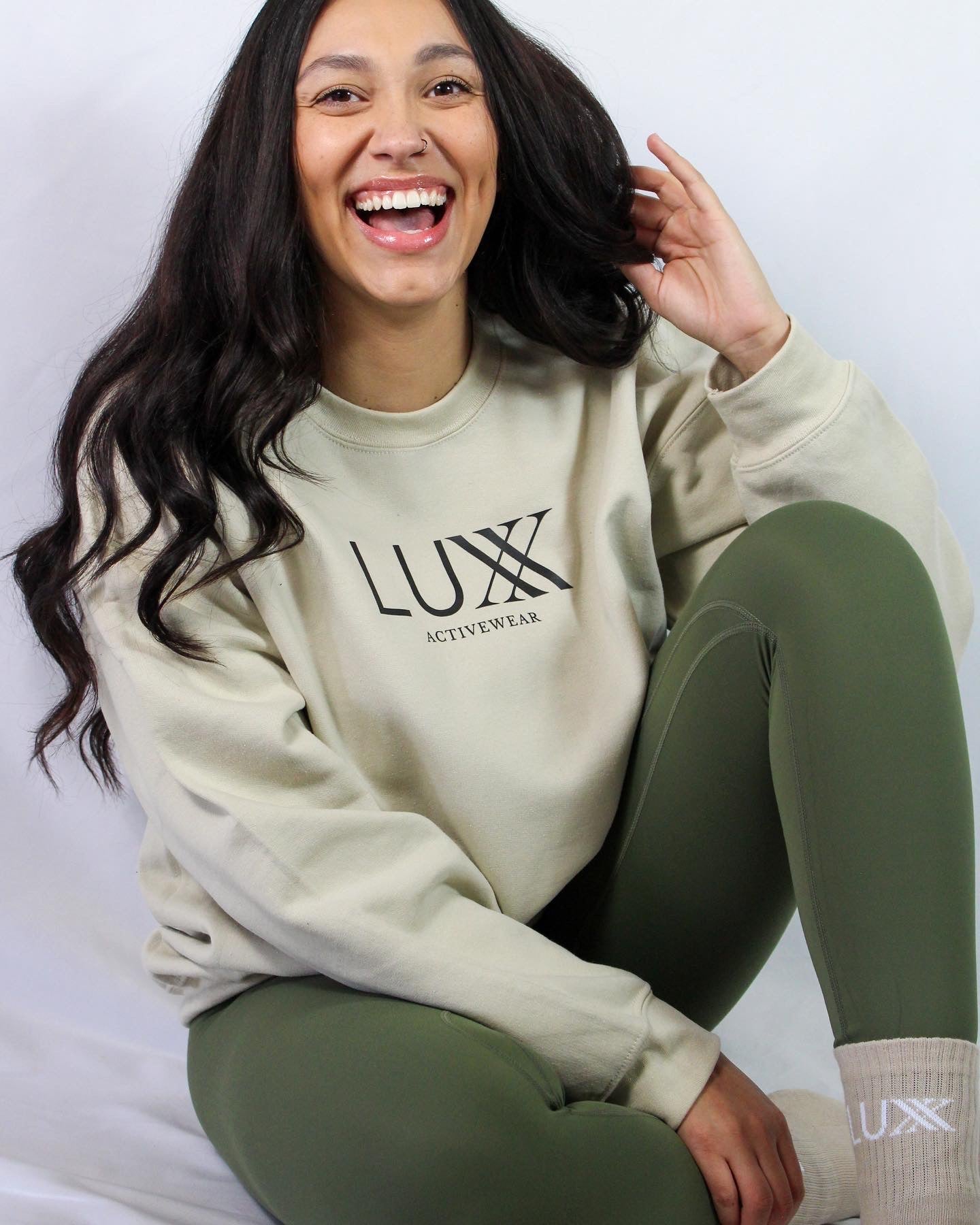 Beige LUXX Crewneck